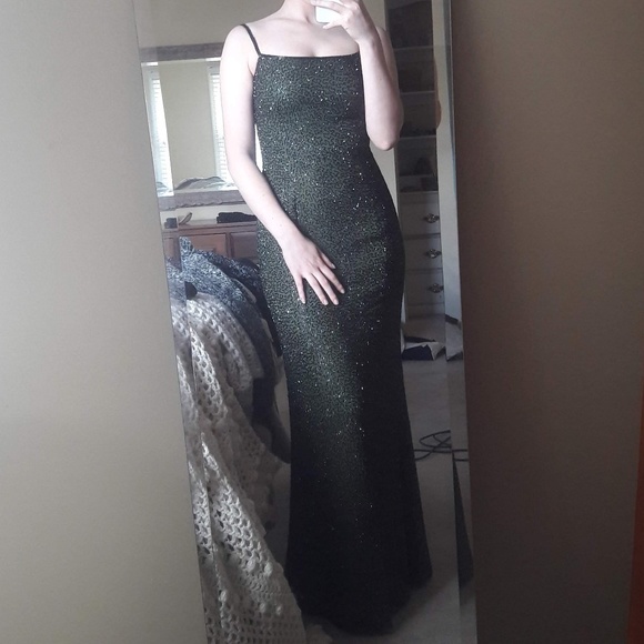 Cache Dresses & Skirts - beaded green prom dress